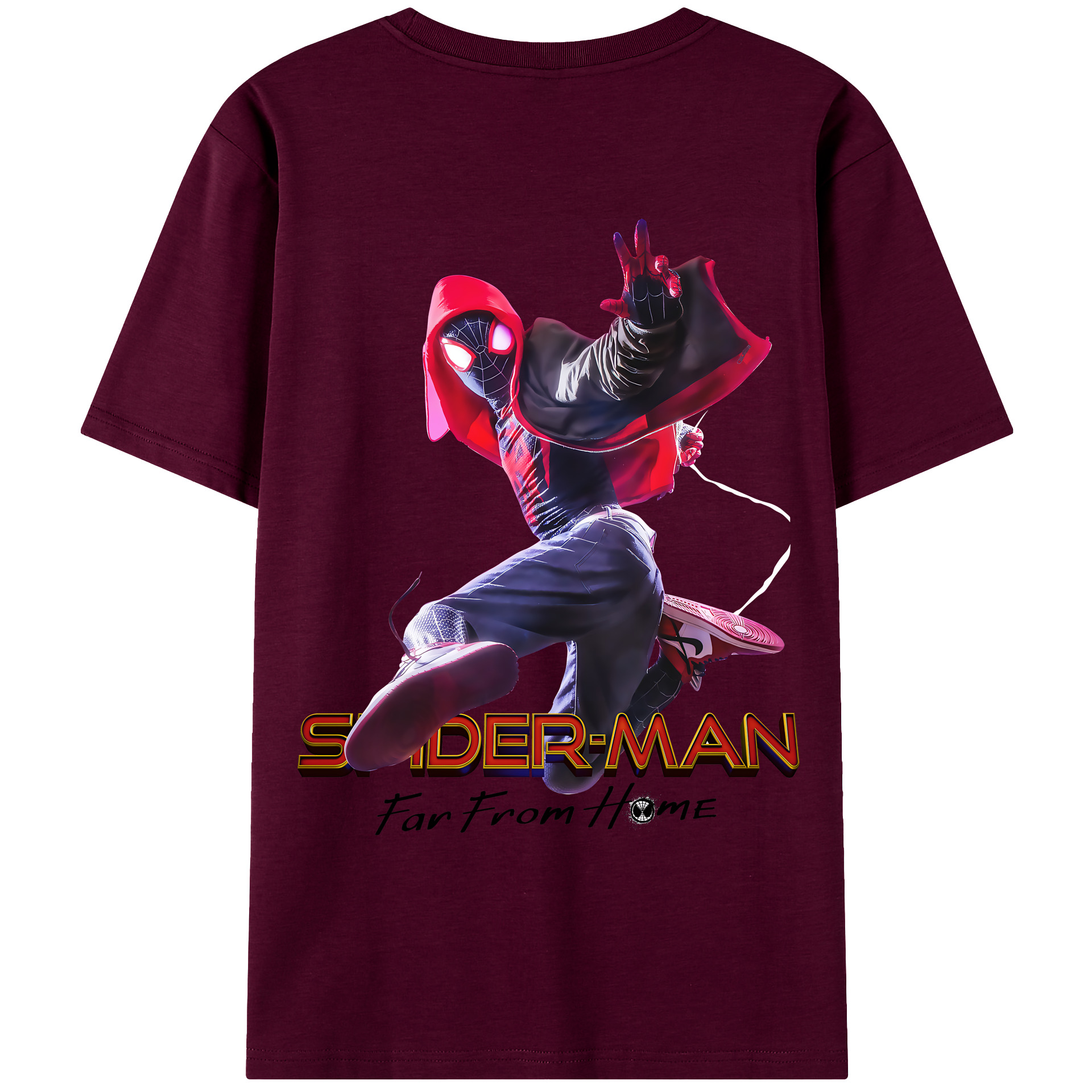 （画像用） Spider Man スパイダーマン レディース半袖Tシャツ(バックプリント)